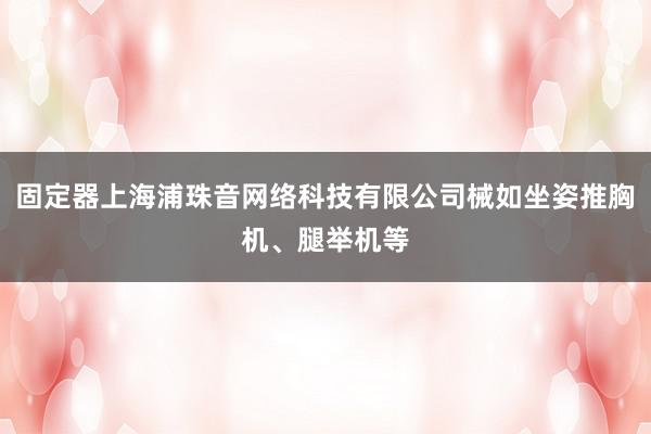 固定器上海浦珠音网络科技有限公司械如坐姿推胸机、腿举机等